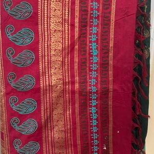 Beautiful, Printed Kanjeevaram Sari, gently used.